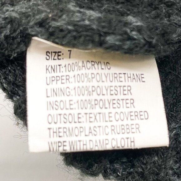 MUK LUKS WOMENS GEORGIA Knit Distressed Wedge BUCKLE STRAP ANKLE BOOTS Size 7 - Picture 7 of 11